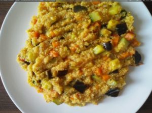 Receita quinoa com legumes na wok